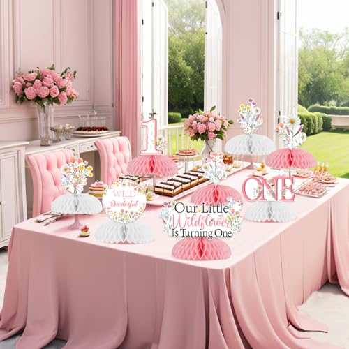 Centros de mesa de flores para celebrar que nuestra pequeña flor gira 2