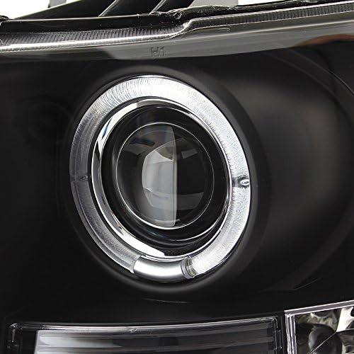 AKKON - For Chevy Silverado 1500 2500 3500 HD Black Dual LED Projector Headlights + Dark Red Tail Lights