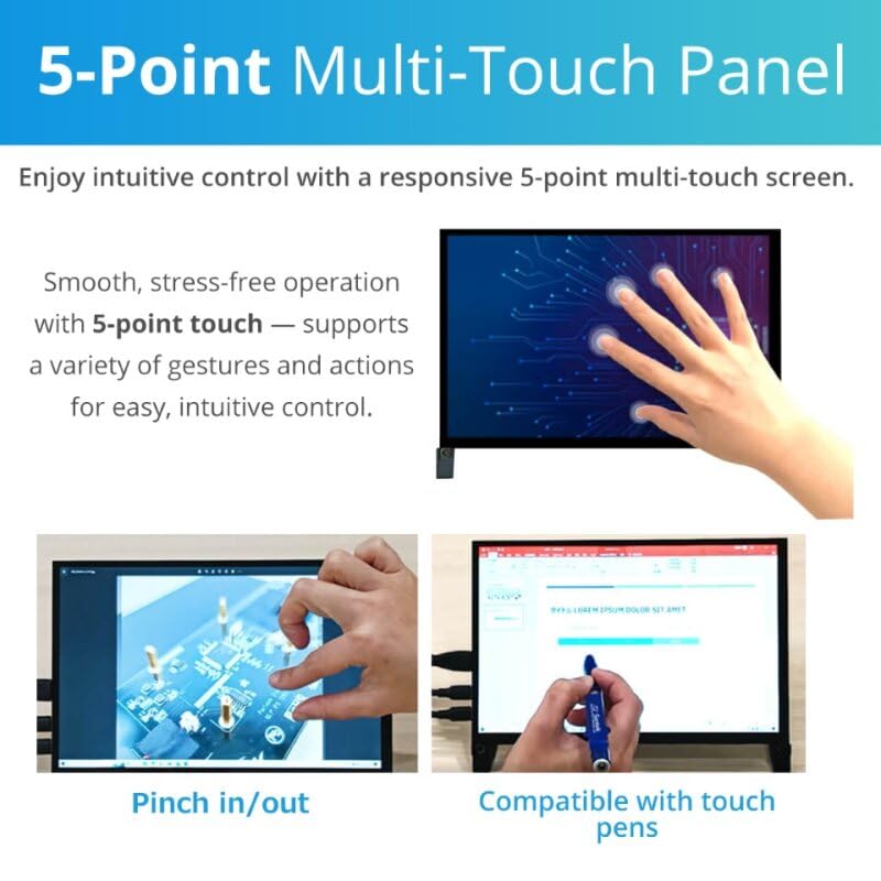 Image of Santek] Open Frame Touch Screen Monitor 10.1-inch - 500 cd High Brightness IPS HDMI, Built-in Speakers, SOF01010A1B, for Raspberry Pi 4 /3 /2 /1 Zero, Jetson Nano Mountable