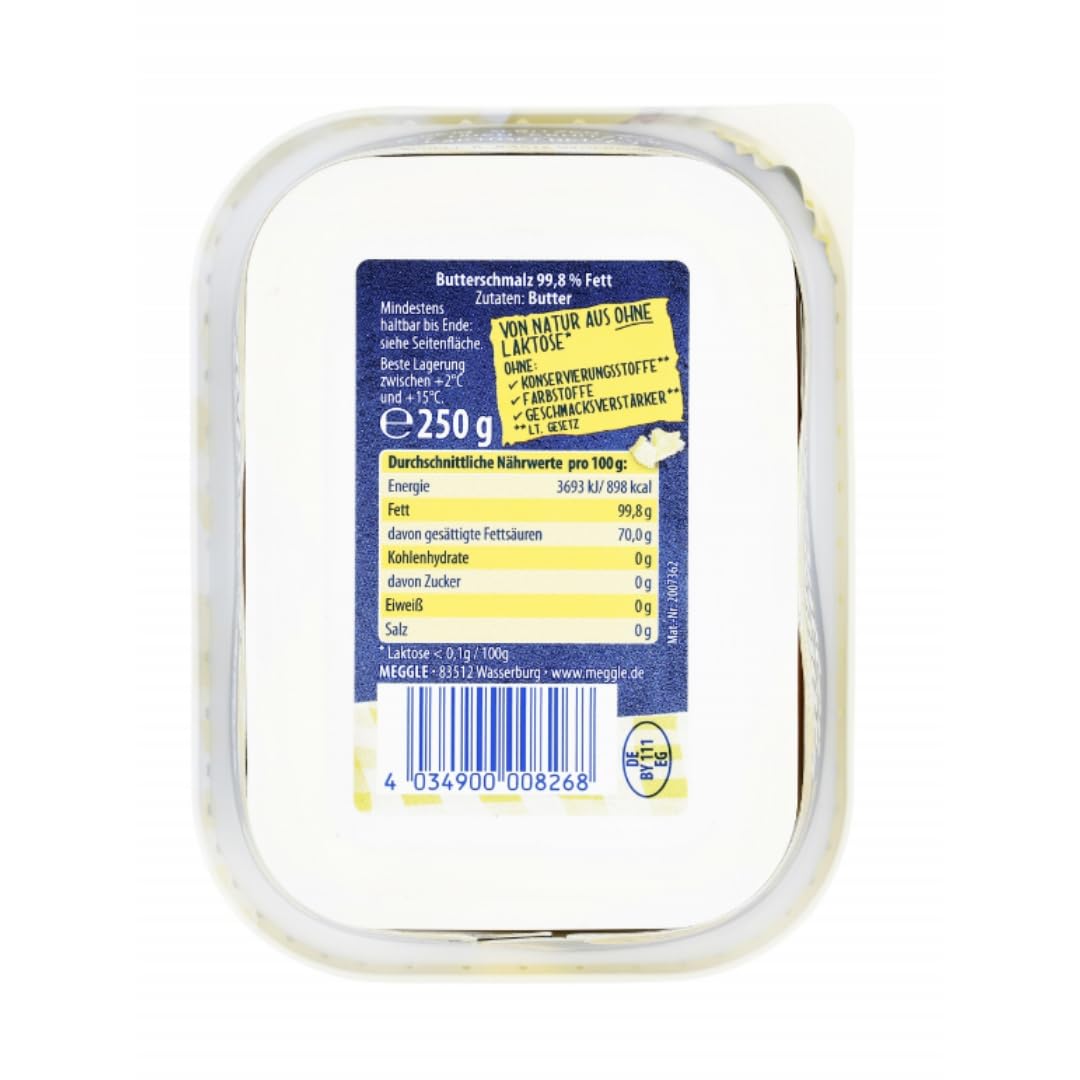 Butterschmalz – Feines Reines Butterfett – 250 g – Ideal zum Braten & Kochen, 2er