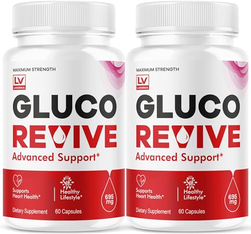 (2 Pack) Gluco Revive Capsules - Official GlucoRevive Advanced Formula Support Pills - Maximum Strength Natural Gluco Revive Vitamins for Overall Health & Wellness Reviews 120 Capsules for 2 Months