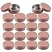 BasicPacking 50 Stück 30ml Matt Rosa Leere Rund Aluminiumdose mit Schraubdeckel Alu-Dose Aluminium Schraubdose Cremedose Kerzendosen Kosmetikdosen Blechdosen Aludose mit 50 Stück 35mm Aufkleber