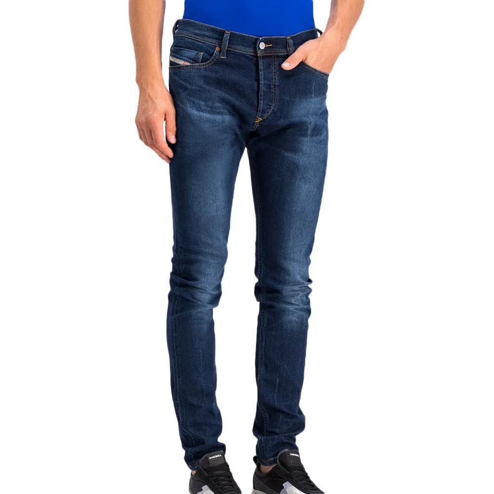Diesel Men's Straight Leg Jeans Blue Size 36W R
