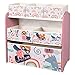 eSituro Kinderzimmerregal, Spielug Organizer mit 6 Stoffboxen Bücherregal für Kinder, Spielzeugregal Rosa mit Cartoon-Motiven Aufbewahrungsregal Kinderzimmer, Schule, Kindergarten 63X30X60cm