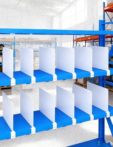 Divisores de estantes ajustables para armario y almacén, paquete de 12 tableros de partición de plástico (23.6 x 11.8 pulgadas) para estanterías, ropa y soluciones de estantes de almacenamiento