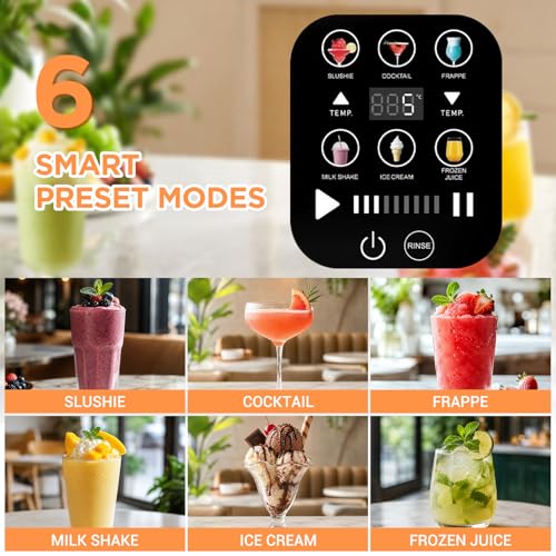 Slush Machine, Frozen Drink Maker 2L Capacity for Smoothies Milkshakes Frozen Cocktails Juice Slush Home Use Slushie Maker with Rinse Cycle Easy Clean No Ice Required - image 7