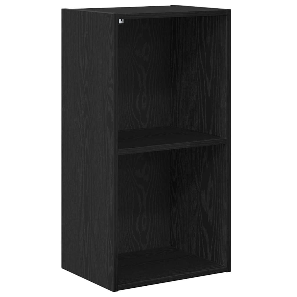 Libreria 2 Ripiani 40x30x77 cm Mobiletto da Soggiorno Nero | Organizzatore salvaspazio autoportante per soggiorno o studio con ripiani regolabili e struttura solida
