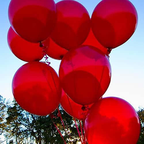 Image of Voircoloria 105pcs Red Balloons 12inch Party Latex Balloons for Valentine's Day Birthday Christmas Baby Shower Wedding Anniversary Party Decorations