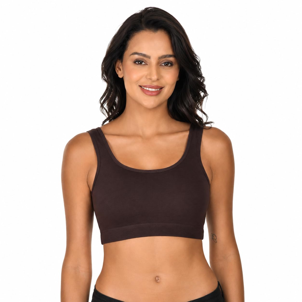 Women's Training Bra, Non Padded, Full Coverage, Wirefree, Cotton Rich-image-47