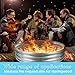 5FT Diameter Camp Fire Ring Pit, Large Round Galvanized Steel Fire Pit, Heavy Duty Steel Fire Pit Silver for Backyard, Camping, Bonfire (5x5x1FT)