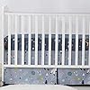 Brandream Space Crib Bedding Sets for Boys 3 Piece Adventures Rocket Galaxy Nursery Set | Astronaut Crib Blanket, Stars Fitted Crib Sheet, Gray Crib Skirt Included #2