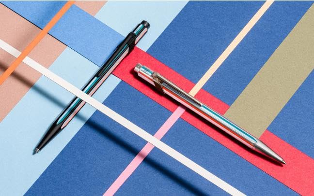 Caran d'Ache Paul Smith 849 - Penna a sfera, grigio argento, 1 pezzo