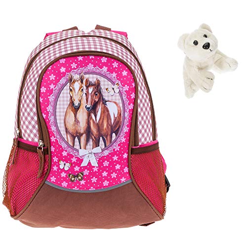 Kinderrucksack Mädchen Rucksack Kindergarten Fabrizio Horses + Eisbär (Sport 20550-2200)