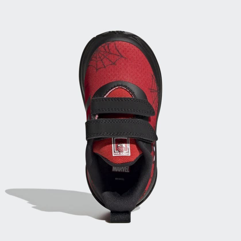Image of adidas Kids Fortarun Running Shoe, Vivid Red /Core Black /White (Spider-Man), 9.5 US Unisex Toddler