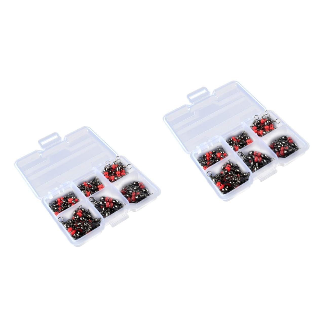 BESPORTBLE 2pièces Anneaux De Connexion Émerillon Triples pour Set De Tackle avec Boîte De Rangement Accessoires De Polyvalents Et