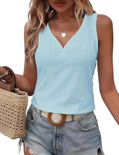 Canotta Donna Nero Scollo a V