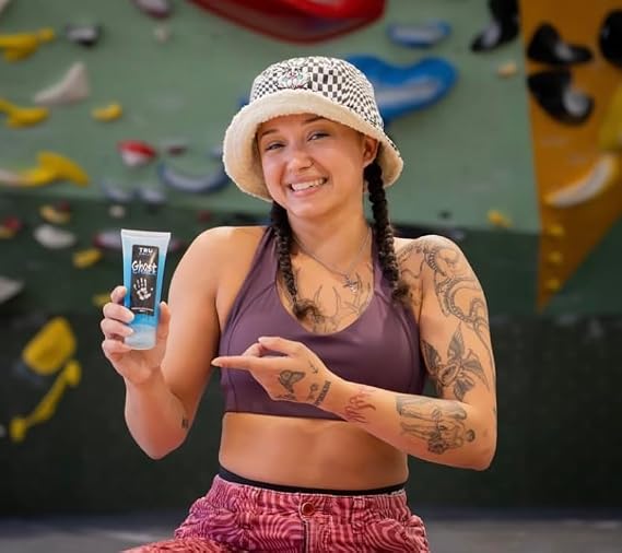 GhostChalk by TruChalk 100ml Bottle All Grip No Slip Clear Liquid Chalk for Obstacles, Gymnastics, Rock Climbing, Crossfit, and Weightlifting. Sweat Resistant and Long-Lasting Grip Strength.