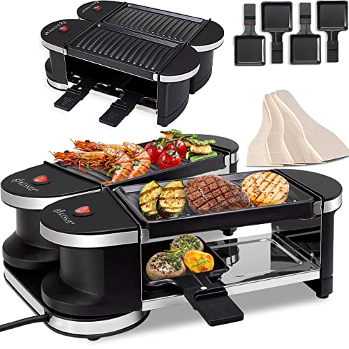 KESSER® 2in1 Raclette - Tischgrill, Grill Partygrill, für 4...