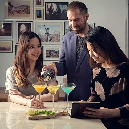 Rusty Barrel Mayfair Cocktail Shaker - Large 750ml Manhattan Style Stainless Steel Shaker with Built-in Strainer & Cocktail Recipe Booklet - Presented in a Gift Box | Beautiful Cocktail Gift Set