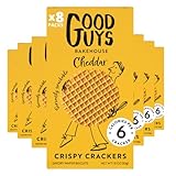 NEW! Good Guys Cheddar Crackers, 8 packs, Low Calorie Snacks, Tasty, Crispy, Healthy Cheese Crackers, 39 biscuits per pack. Non-GMO