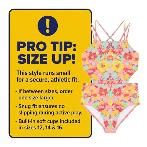 Image of Kanu Surf Girls' Beach Girl Sport Cut-Out One Piece Swimsuit