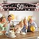 50. Geburtstag Banner Roségold Schwarz Frauen - Happy Birthday Deko Hintergrund 50 Jahre, XXL 40 × 210 cm Polyester Stoff Partybanner für 50 Frau Geburtstagsdeko