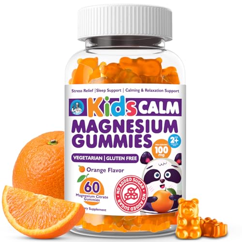 Dr. Moritz Calming and Relaxing Kids Magnesium Gummies, Non-GMO and Low Sugar Magnesium Kids Chewy...