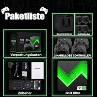 Ruileyou Retrowave G13 Ultra 100,000 Games, G13 Pro Game Box 4K, Plug and Play Video Game Console, Einschließlich Deutsch und Anderer Sprachen, Experience Childhood (64G (4 Gamecontroller)) – Ansicht 7