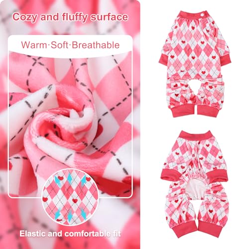 Image of BEAUTYZOO Dog Valentines Outfit, Soft Fleece Puppy Sweater for X-Large Dogs
