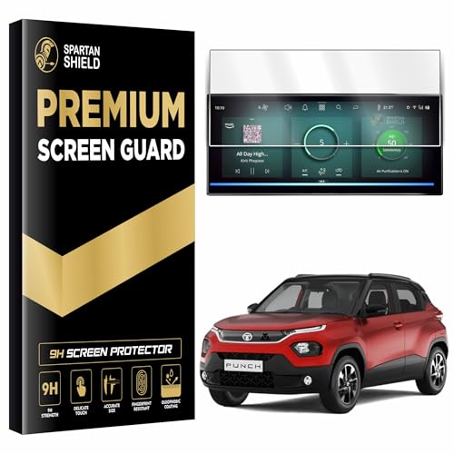 Image of SPARTAN SHIELD SCREEN GUARD For TATA PUNCH 2026 [2024 - Running] || 10.25 INCH INFOTAINMENT Protector || ADVENTURE, ADVENTURE(S), ADVENTURE+S, ACCOMPLISHED+, ACCOMPLISHED PLUS S [Not Tempered Glass]Anti Scratch | Water Resistant | HD Clear | High Touch Sensitivity | Digital Car Music Stereo Accessories [Not Tempered Glass]
