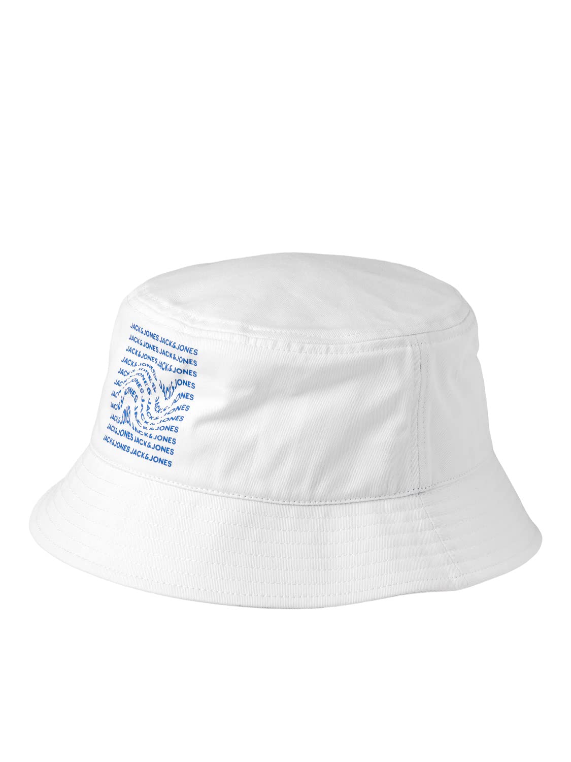 Jack & Jones Jactwirl Bucket Hat Sombrero de Pescador, Blanco, Talla única Hombres