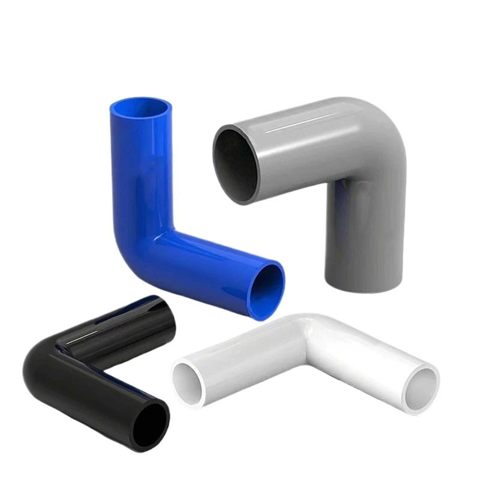 Pipe Fittings,PVC Extended 90 Degree Elbow for Aquarium Garden Irrigation Multicolor O.D 20-32mm(Black,O.D 20mm)