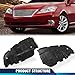 PIT66 Under Engine Splash Shield Cover Compatible with Lexus ES350 2007-2012 Left & Right Side Black Splash Shield Cover 5144133120, 5144233120, LX1228105, LX1228106
