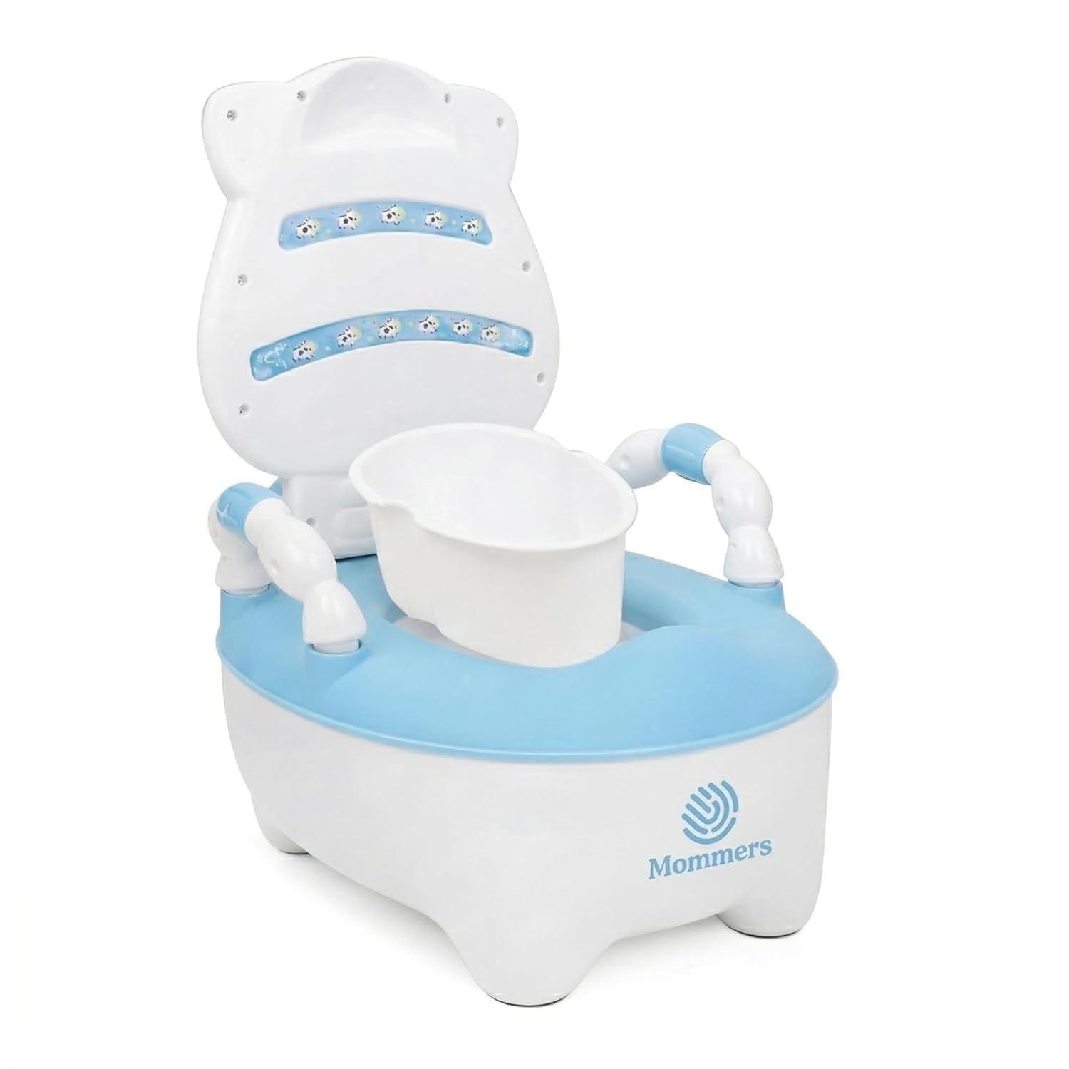 Mommers First Year Potty Training Toilet Seat - Floor Potty Trainer - Includes Detachable Bowl Toilet Seat and Kids Potty - Ages 12 Months and Up Blue, Plastic-image-21