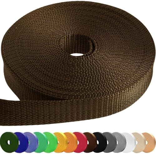 Image of TECEUM 3 /4 inch & 5 /8 inch & 1 inch & 1.5 inch & 2 inch Webbing - 10 25 50 Yards - 40+ Colors - Heavy Duty 1 Inch 1.5 Inch 2 Inch Backpack Straps - Webbing for Outdoors Indoors Crafting DIY