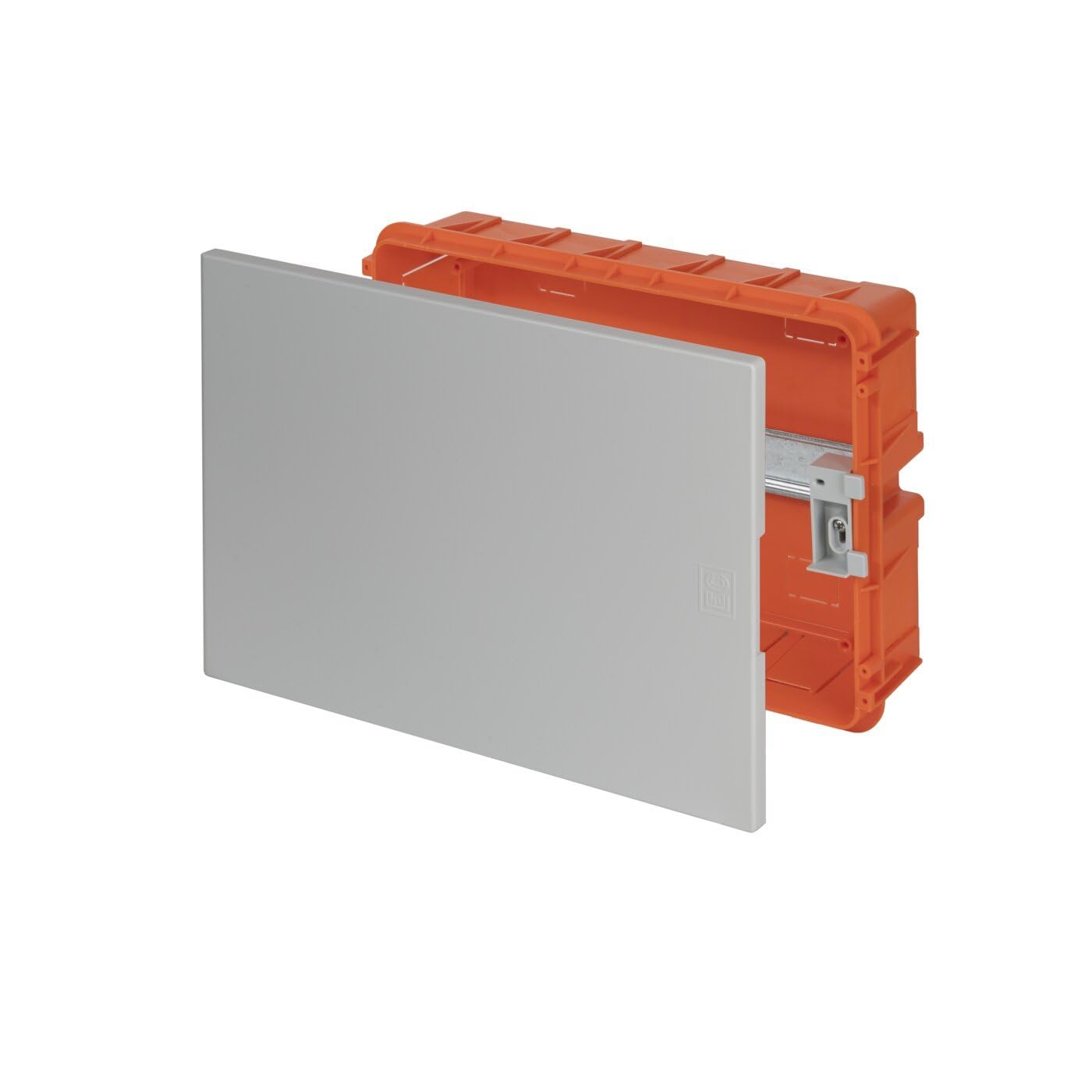 Boîtier encastrable pour maçonnerie – Tableau électrique 12 modules DIN (1 x 12), couvercle aveugle ultra fin 11 mm, style moderne et élégant, IP40, rail DIN, pour rénovation d'appartements, blanc