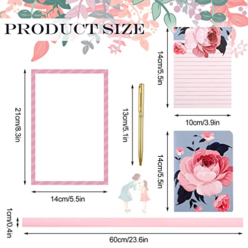 Spakon 4 Pcs Notepad Bundle with Pen Notebook Pink Stationary Set Gifts - Image 2