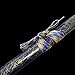 Decorative Samurai Sword Set, 3-Piece Katana Collection with Display Stand, 39.3/31.1/20.4 inches (Blue（2）)