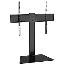 BONTEC Supporto TV da Tavolo per TV da 42-86 Pollici, Regolabile in Altezza e Girevole Piedistallo per Max VESA 800×600 mm, Porta TV da Tavolo che Regge Fino a 50kgs
