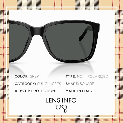 BURBERRY BE4181 Square Shape Acetate Sunglasses with eSHADES Luxury Eyewear Kit Bundle4