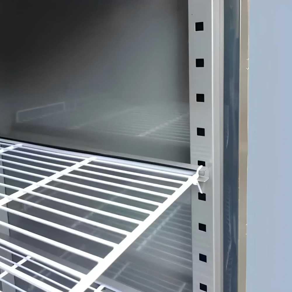 MBH - Refrigerador profesional de acero inoxidable GN2/1 y 610 litros para hostelería. Nevera vertical INOX de cocina industrial para bar y restaurante.