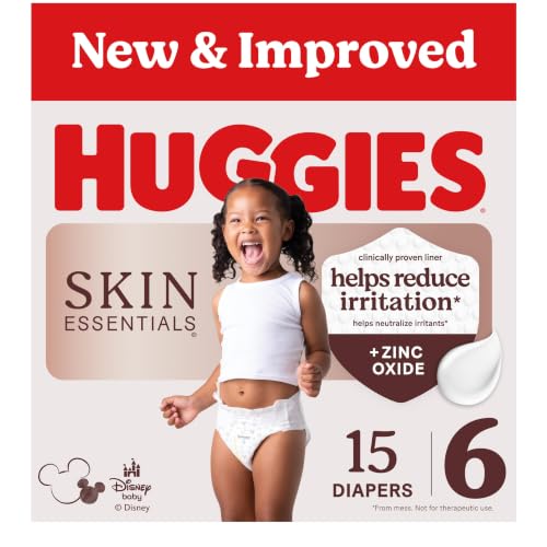 Image of Huggies Skin Essentials Diapers Size 6, 15 Count