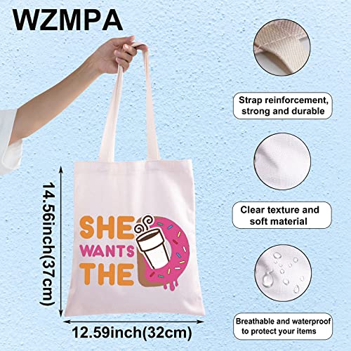 WZMPA Donuts and Coffee Cosmetic Makeup Bag Donuts Lover Gift She Wants The Donuts Makeup Zipper Pouch Bag for Friend Family She Wants The TG - Image 2