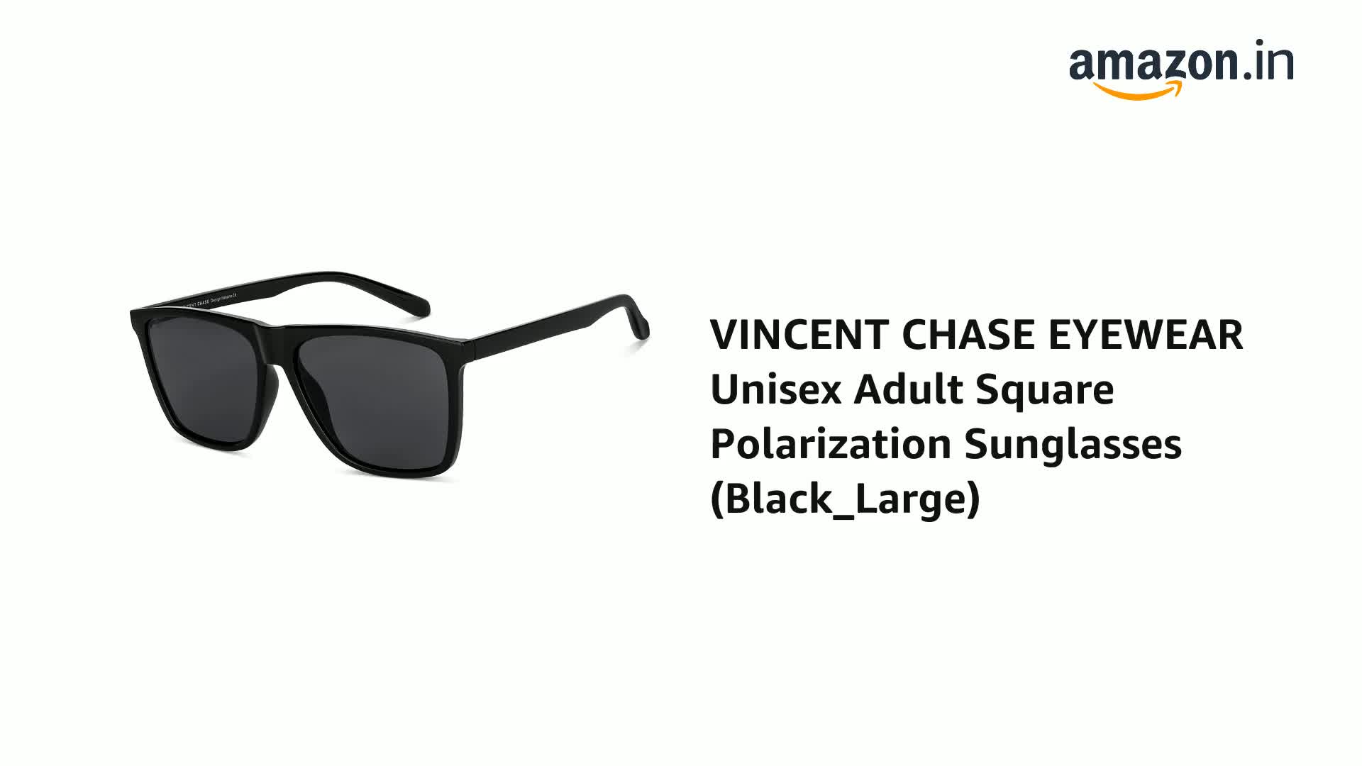 **「MU」** Buy Vincent Chase By Lenskart | Black Grey Solid Full Rim Square