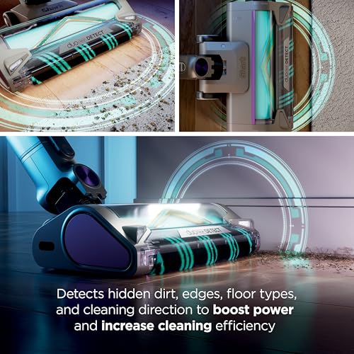 Image of Shark Cordless Vacuum Cleaner with HEPA Filter, PowerDetect Clean & Empty, Powerful Suction, Auto-Empty System, Pet Hair Pickup, Carpets & Hardfloor, Dark Gray, IP3251