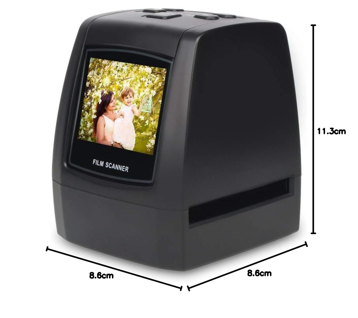 DigitNow!. Dia Film Scanner (Film/Slide, Film in Super 8, 35mm und 110, 126, Anschluss für SD/MMC Karten 126, USB 2.0 Schnittstelle, Wechselstrom, 22MP, CMOS, Schwarz)