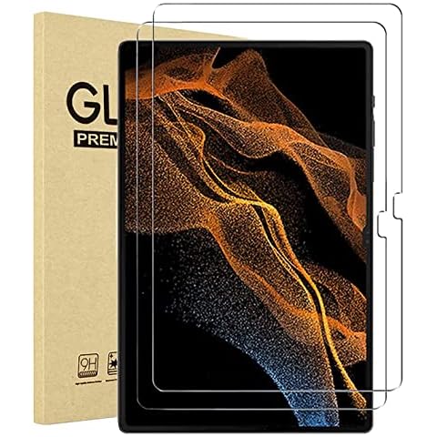 carinacoco 2 Pack Screen Protector Compatible with Samsung Galaxy Tab S8 Ultra 14.6 Inch 2022, Ultra CLEAR [9H Toughness] [HD Clarity] [Scratch-Resistant] [No-Bubble] Screen Protector Cover