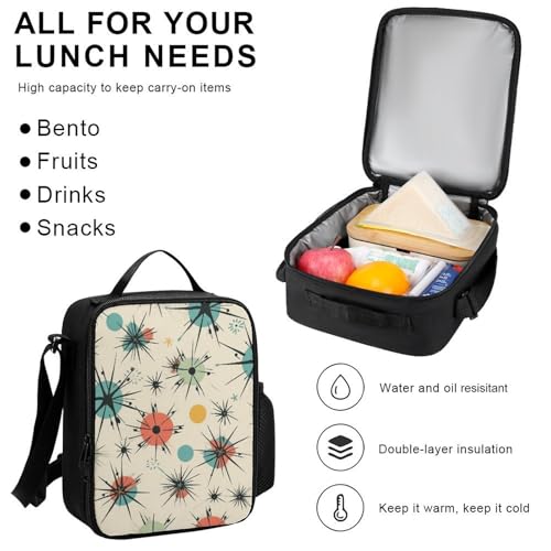 Sac à dos rétro Atomic Stars blanc idéal pour voyage et ordinateur
