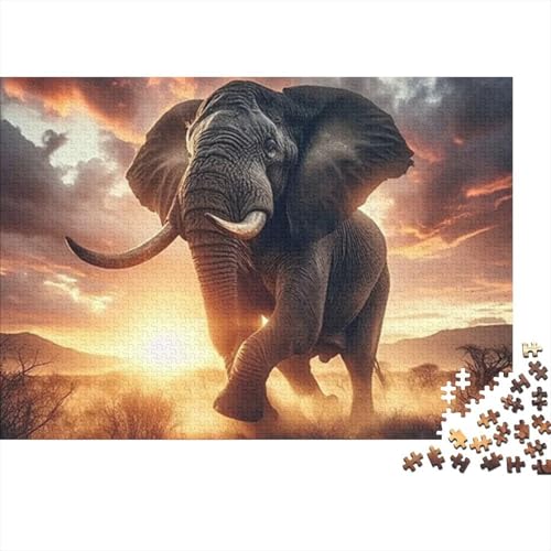 Rompecabezas de elefante para adultos, un divertido juego familiar de 1000 piezas