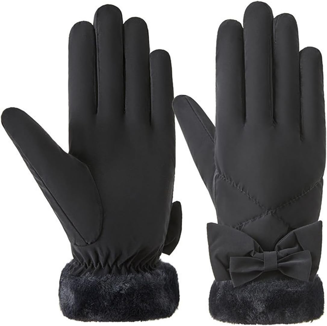 [GreenGee] レディース 冬 暖かい手袋【裏起毛・零下防寒対策・防風防水・スマホ対応】 柔らかい 可愛い 防風 防水 伸縮性 女性冬用 通勤 通学 自転車 フワフワ 秋 冬 手荒れ防止 スマホ対応 可愛い女性用